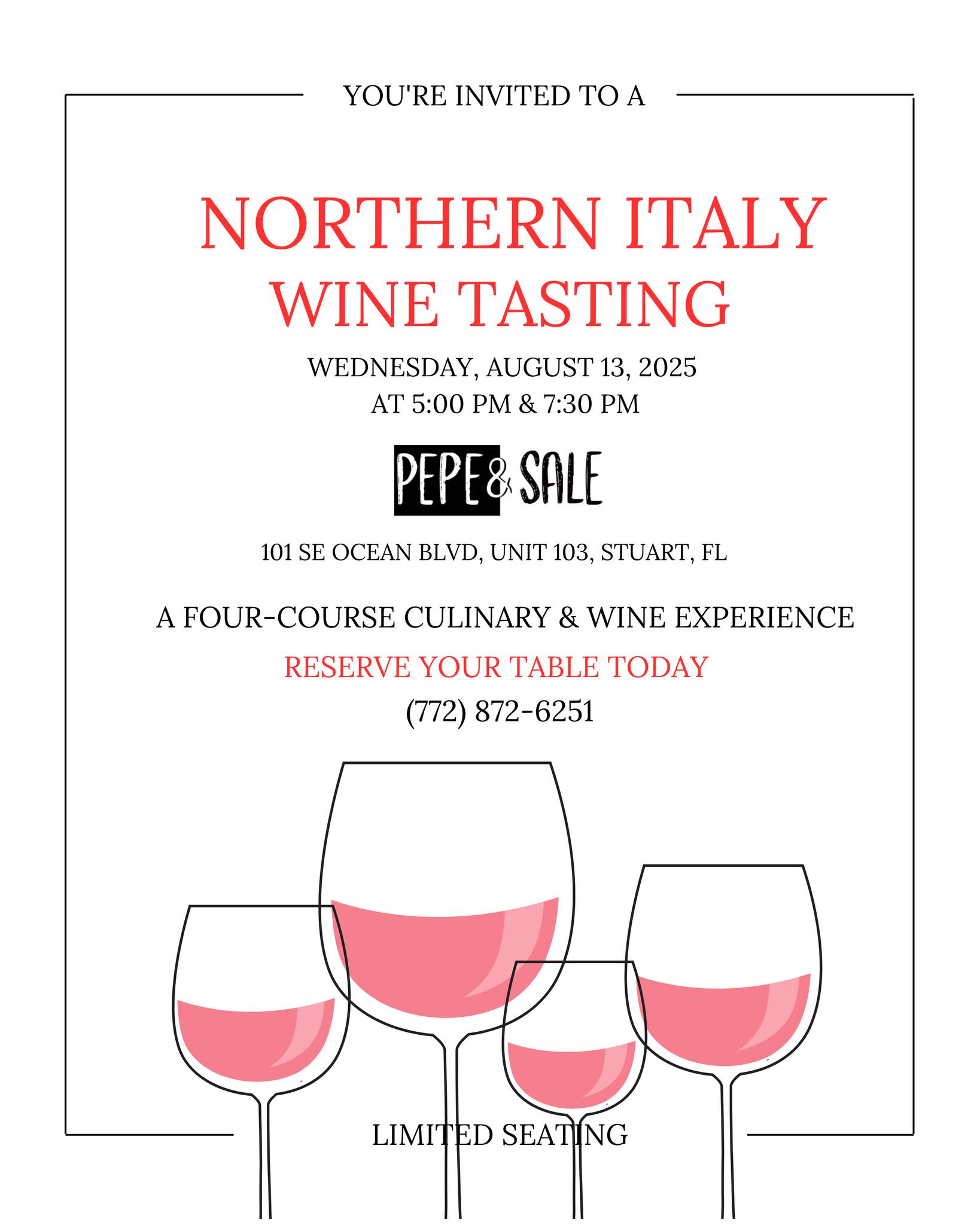 Gourmet Wine Tasting Flyer 1