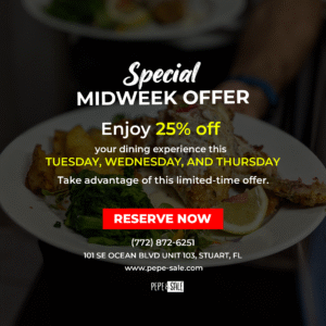 β¨ Special Midweek Offer β 25% Off | Italian dining Stuart FL | seafood Stuart FL | pasta Stuart FL | pizza Stuart FL | desserts Stuart FL