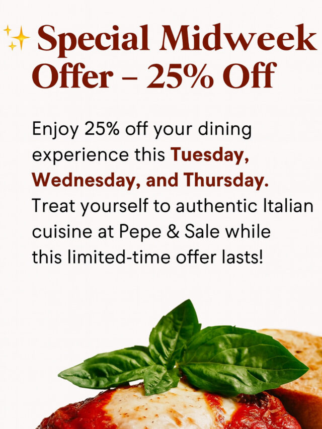 ✨ Midweek Indulgence: 25% Off at Pepe & Sale