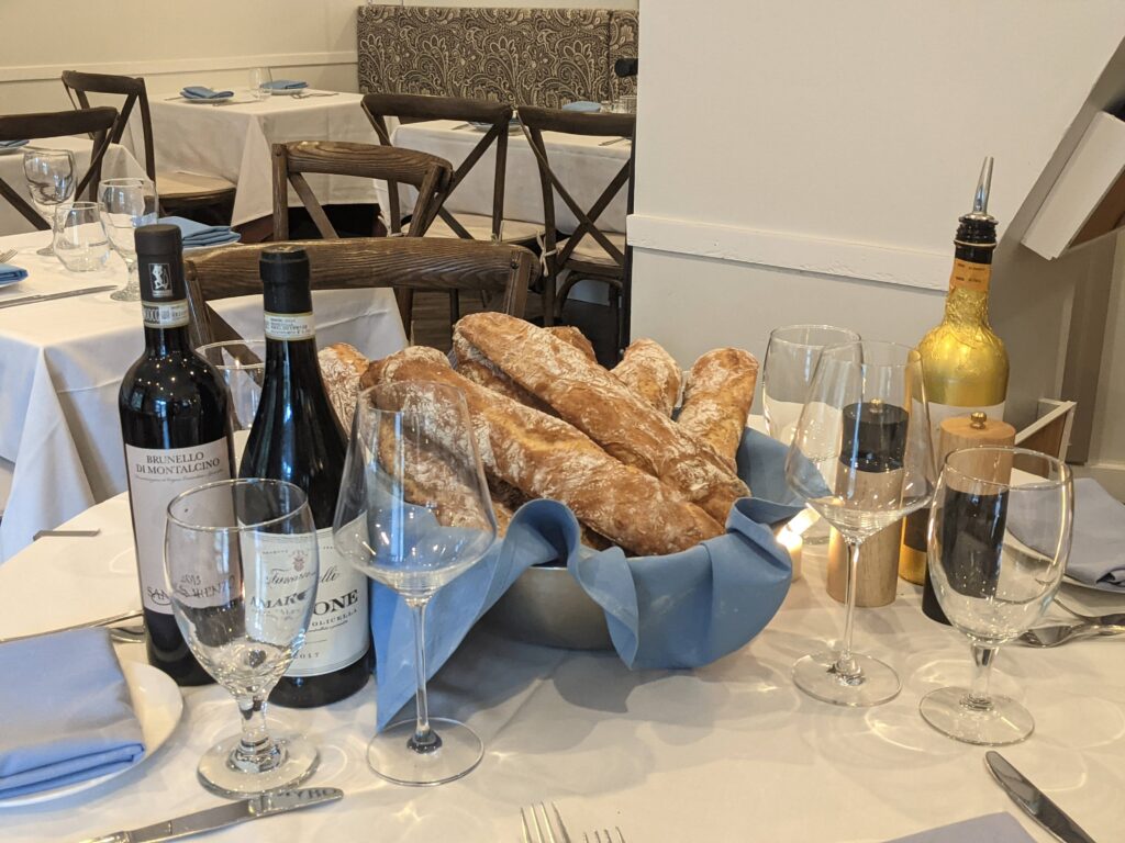 A curated selection of wine bottles from the exceptional wine list at Pepe & Sale in Stuart, FL.