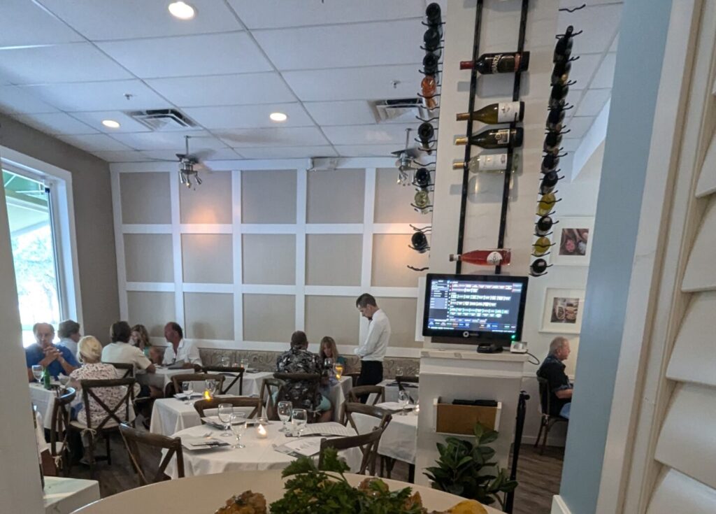 The beautiful dining room at Pepe & Sale, the answer to 'where to eat in Stuart FL'. | Stuart FL restaurants