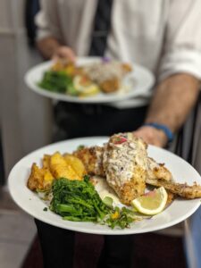 The front entrance of Pepe & Sale, one of the most exciting new restaurants in Stuart, FL.