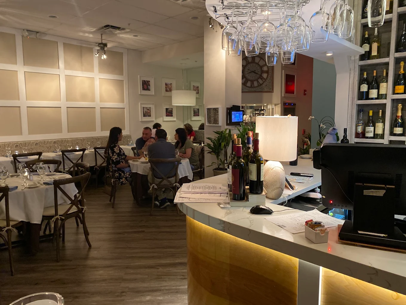 The elegant interior of Pepe & Sale, one of the best restaurants in downtown Stuart, FL.