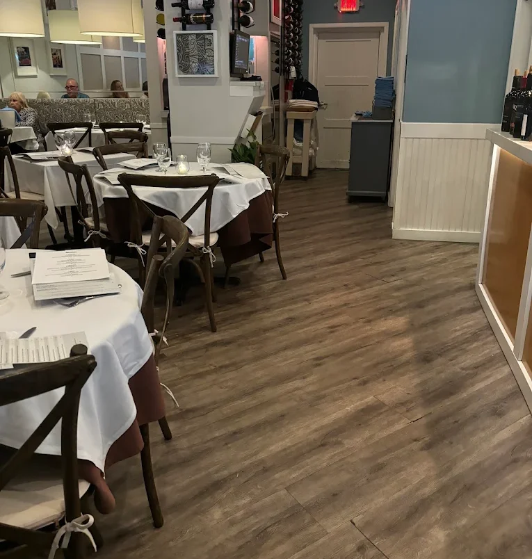 The elegant interior of Pepe & Sale, one of the premier restaurants in Stuart, FL.