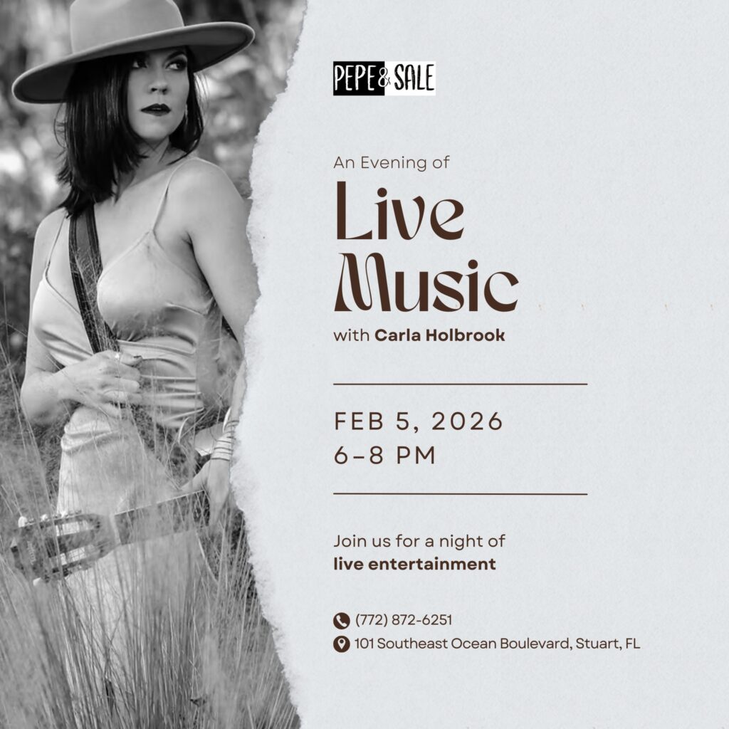 Live Music Night: Carla Holbrook at Pepe & Sale | Stuart, FL