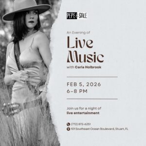 Live Music Night: Carla Holbrook at Pepe & Sale | Stuart, FL