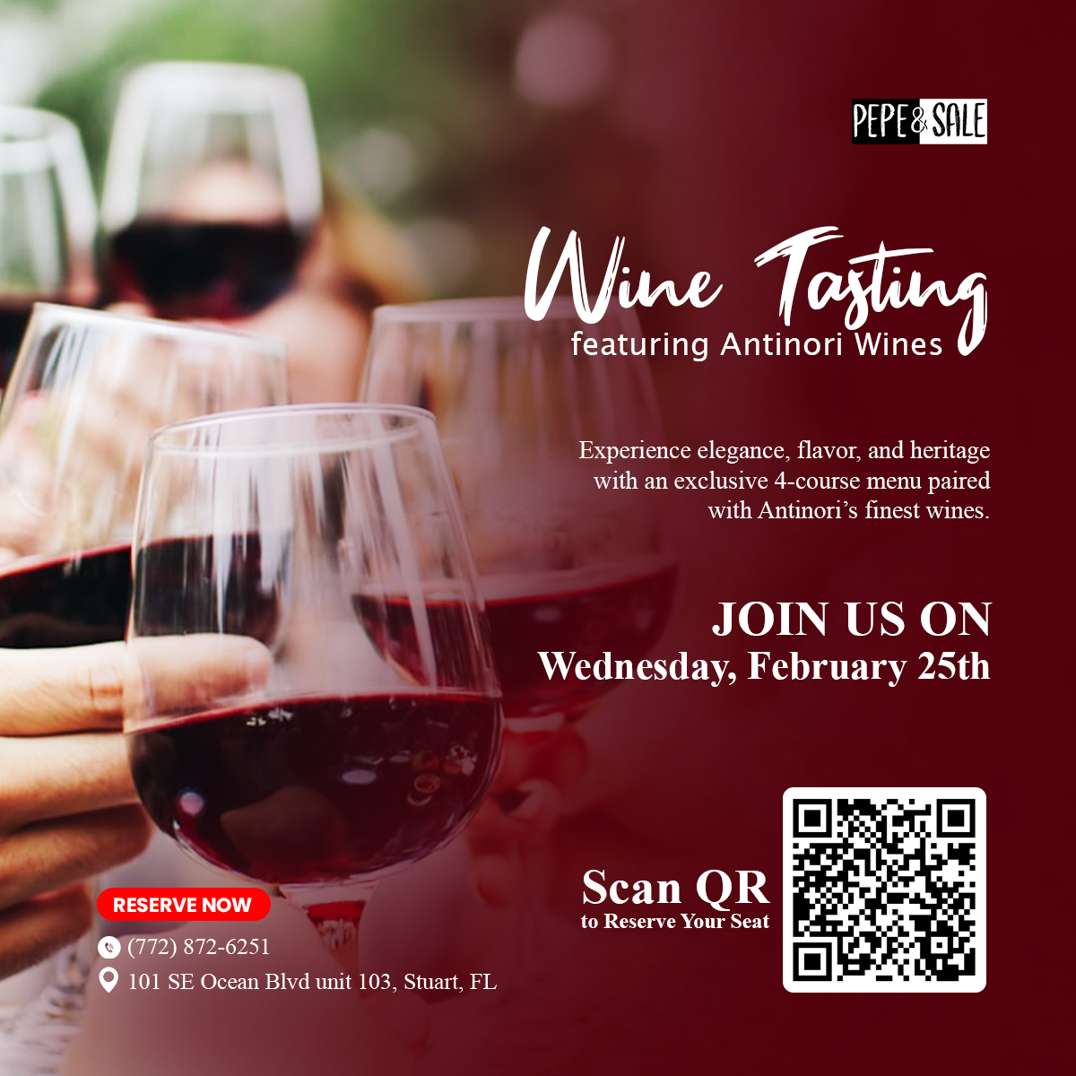 Antinori Wine Tasting at Pepe & Sale