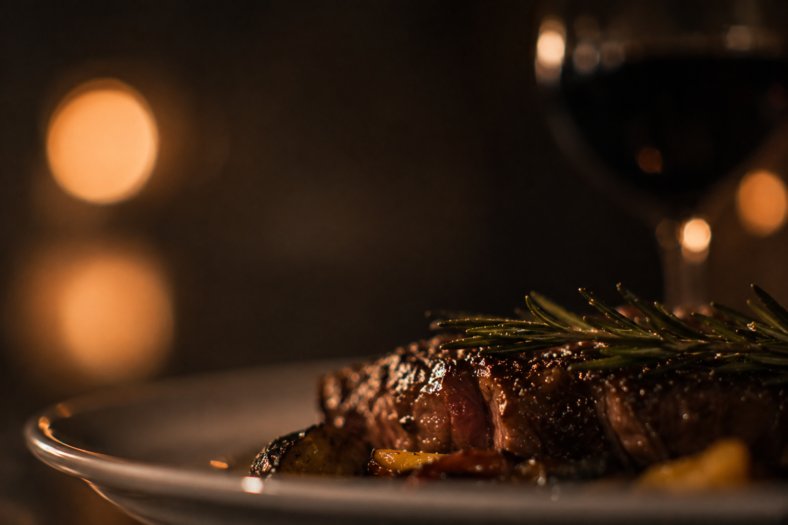 The warm, meticulously focused fine dining environment of Pepe & Sale, open for upscale nightly dinner service in downtown Stuart, FL.