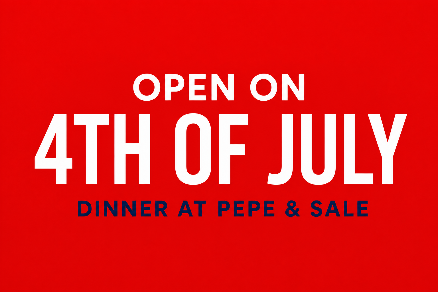 The refined, warm interior of Pepe & Sale's main dining salon, open for an upscale nightly dinner service on Independence Day.